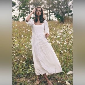 Kara Thoms Bellflower Dress Off White Small